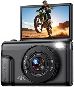 4K Digital Camera for Photography Vlogging: 64MP Compact Cameras with Flip Screen & Anti-Shake - Gift for Beginners Teens Adults - Mini Video Cam 16X Zoom Travel for Boys Girls