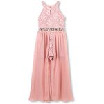 Speechless Girls' Big High Neck Maxi Romper Dress