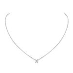 ChicSilver Initial H Choker Necklace for Women Everyday Jewelry Letter Pendant with Rolo Chain