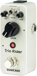 SONICAKE Overdrive Guitar Pedal, Mini Centaur Classic Overdrive Effects Pedal Analog for Electric Guitar and Bass, 3 Legendary Sounds, Buffer Bypass - Trio Rider