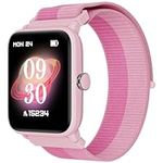 BIGGERFIVE Smart Watch for Kids, Fitness Tracker Watch Pedometer, Heart Rate, 5ATM Waterproof, Sleep Monitor, Alarm Clock, Calorie Step Counter, Puzzle Games, HD Touch Screen for Girls Ages 3-14