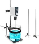 JOANLAB Overhead Stirrer Set 20L 20000 mPas Digital Overhead Mixer Lab Stirrer w/Stirring Rods 100-1500RPM Timing 1min-24h (Stand Included)