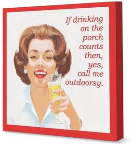 LIBERHAUS Call Me Outdoorsy Cocktail Napkins, 5 x 5 Inches, Multicolor