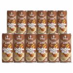 Lotus Kulfi Badam Milk, 180 ML Can, Pack of 12, Natural Flavoured Milk, Milkshake with No Preservatives, With Real Bits of Almonds and Saffron, Ready to Drink Milk Beverage, Liquid