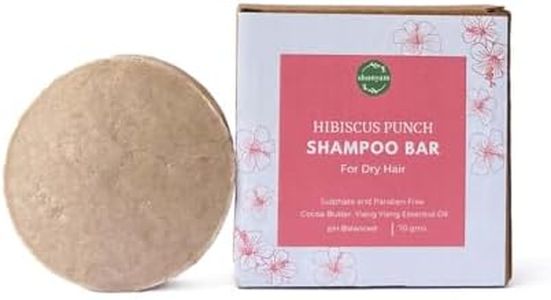 Shunyam All-Natural Shampoo Bar for Dry and Frizzy Hair - Sulphate Free, Natural, Eco-Friendly, Sustainable, Plastic Free - Hibiscus Punch, 70 gm
