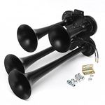 3nh Car, Truck, Train Compact Quad Loud 4-Trumpet Air Horn (12/24V 118DB)