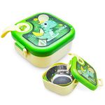 FunBlast Lunch Box for School Kids – Dinosaur Theme Lunch Box with Spoon, SS304 Lunch Box, Tiffin Box for School, Air-Tight Lunch Box, Insulated Lunch Box, Lunch Box for Dry Foods