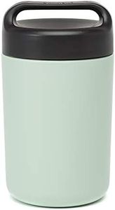 Goodful Stainless Steel Food Jar, Double Wall Vacuum Sealed Insulated Food Storage Container with Carry Handle Lid, 16-Ounce, Sage