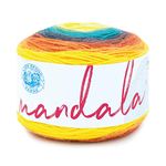 Lion Brand Yarn Mandala Yarn, Multicolor Yarn for Crocheting and Knitting, Craft Yarn, 1-Pack, Thunderbird