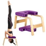 Yes4All Yoga Headstand Bench, Yoga Inversion Chair for Core Strengthening- Vilolet