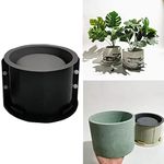 WuLi77 Resin Moulds Silicone Large 6 Inch Round Concrete Flower Pot Silicone Mold Succulent Planter Mold DIY