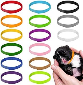tonyg-p 15 pièces Collier Chiot, Colliers D'identification Nylon pour Chiots et Chatons, Multicolore