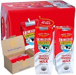 Organic Shelf Stable Whole Milk Boxes, Horizon Whole Milk Single Serve, 8.0 Fl oz (Pack of 6) Every Order is Elegantly Packaged in a Signature BETRULIGHT Branded Box!