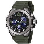 Carlington Resin Endurance Analog-Digital Sports Watch For Men And Boys - Ct 9105 Green