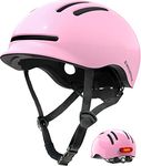 Bike Helmets for Adults Men Women,Mens/Womens Cool Bicycle Helmet with Magnetic Rear LED Light,Youth Boys/Girls Helmet (Shiny Pink,M)