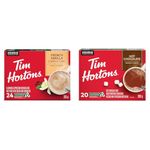 Tim Hortons French Vanilla Cappuccino K-Cup Pods 24 Pack & Hot Chocolate, Recyclable Single Serve Keurig K-Cup Pods, 20 Count (Pack of 1)