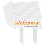 Blank Arrow Signs with Stakes 10 Pack