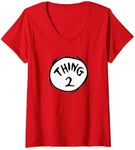 Womens Dr. Seuss Thing 2 Emblem V-N