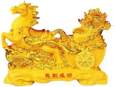 Jefuzh 生肖马存钱罐 Piggy Banks Best Birthday Gifts Home Decoration 摆件 Feng Shui Figurine Home Office Decor Chinese Gifts 大容量大人马储蓄罐只进不出2025年新款 9187