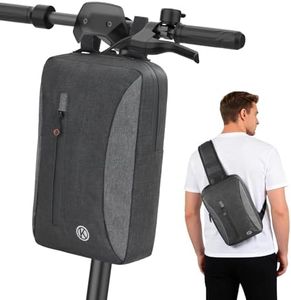 HUIJUTCHEN Electric Scooter Bag with Shoulder Strap,4L Large Capacity Universal Storage Bag for Scooter&Bike,Portable Handlebar Scooter Accessories for Carrying Phone,Wallet,Bottle,Tools