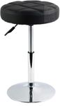 Meble Home Short Round PU Leather Adjustable Height 17 to 22 inch Stool Chair Doctor Stool Shop Stool Counter Stool Step Stool Padded Bar Stool Spa Barber Salon Manicure Stool Small (Black) 1pc