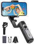 hohem Isteady XE Gimbal Stabilizer for Smartphone, 3-Axis Handheld, Portable & Foldable for iPhone and Android, for Video Recording W/Face & Object Tracking, Black
