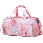 Duffle Bag for Girls Ballet Bag Dance Bag for Girls Travel Overnight Bag Girls Sports Gym Bag with Shoes Compartment and Separate Dry Wet Pocket