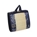 KALA DARSHAN CRAFTS BAZAAR Cushion Mat Sleep Healthy, Wake Beautiful River Kora Grass Chatai Easy Portable and Folding Mat Easy Hand Wash Blue New Butter Satin 3X6 ft