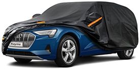 Kayme 7 Layers SUV Car Cover Waterproof Breathable, Custom Fit Audi e-Tron (2020-2023), Outdoor Full Cover Sun Rain UV Dust All Weather Protection. Shipping From UK Warehouse. Black