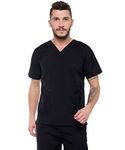 Associated Uniforms Mens Scrub Suit - Ideal for Doctors, Dentists and Healthcare Professionals. CLASSIC (M - 38, BLACK)