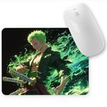 Aniithing One Piece Zoro Anime Printed Mouse Pad Anti-Slip Rubber Base & Smooth Surface for Computer,Leptop and Gaming Mousepad (9 inch X 7 inch) (Zoro 01)