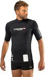Cressi Men's Man Black Dive Center Men s Rash Guard UV Sun Protection UPF 50 Short Sleeve, Black, M 3 UK