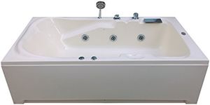 MADONNA Euro 5.5 ft Acrylic Massage Bath Tub with Whirlpool Massage and Filler System (White)