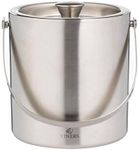 Viners Barware Silver Stainless Steel Double Wall Ice Bucket, 1.5L