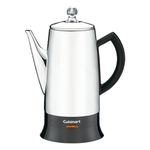 Cuisinart PRC-12 Classic 12-Cup Stainless-Steel Percolator, Black/Stainless