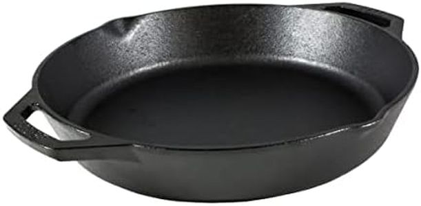 Lodge Pre-Seasoned Cast Iron Indoor and Outdoor Use. Induction Oven, Grill and Metal Utensil Safe Skillet Frying Pan with Dual Handles. Made in The USA. 30.4 cm/12 inch, Black, 12-Inch