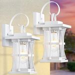 2 Packs White Outdoor Wall Light - 