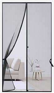 Sunolga 41 x 84 Inch Magnetic Screen Door, Fits Doors Size 39 x 83 Inch, Reinforced Polyester Screen Door Mesh with Full Frame Hook & Loop, Door Screen Magnetic Closure for Hands-Free