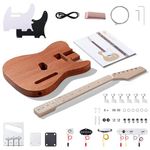 Leo Jaymz DIY TL Style Electric Guitar Kits with Mahogany Body and Maple Neck - Maple Fingerboard and All Components Included