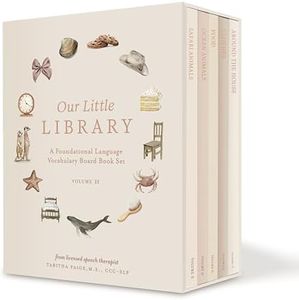 Our Little Library Vol. 2: A Foundational Language Vocabulary Board Book Set for Babies, Including Ocean Animals, Safari Animals, Food and Drink, ... the House (Our Little Adventures Series)