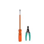 Themisto TH-T23 4 Inch CRV HEX screwdriver with wire stripper (HEX 4 Inch)