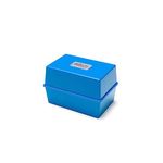 Deflecto Value Size 6 x 4 Index Card Box - Blue, CP011YTBLU