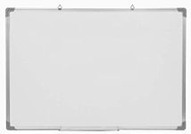 Splinktech ® Magnetic Whiteboard (W900xH600mm) Office Supplies Dry Erase Cleaner Wipe White Board Lightweight Aluminium Trim with Pen Tray Assorted Colours 3X Markers 5X Magnets 1x Eraser 90x60cm