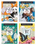 Activity Books for Adults, 4 Volume Set with Over 100 Pages of Stress-Relieving Activities Like Sudoku, Color by Number, Mosaics, and Inspirational Quotes