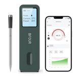 BFOUR Meat Thermometer 100m Range Bluetooth Meat Thermometer with LCD Display,Wireless Meat Thermometer with Smart APP,Cooking Thermometer for Oven Grill Kitchen BBQ Smoker