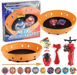 Bey Battling Top Stadium Blade Battle Set-10 Metal Fusion Spinning Tops, 2 Launchers, 1 Arena for Kids 6+ - High-Performance Bey Battling Tops for Children Boys