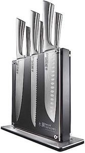 Baccarat Damashiro Kin 7 Piece Knife Block Set Modern Japanese Steel Santoku