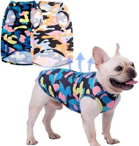 Uadonile Dog Cooling Shirts, Small Dog Shirts, 2 Pcs, Camouflage, Small (6-10 lbs), Casual, UV Resistant