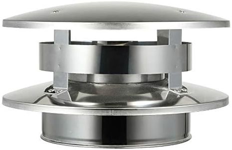 AllFuel HST Flat Top Rain Cap for 6" Diameter 304 Stainless Steel All Fuel Class-A Double Wall Insulated Chimney Pipe