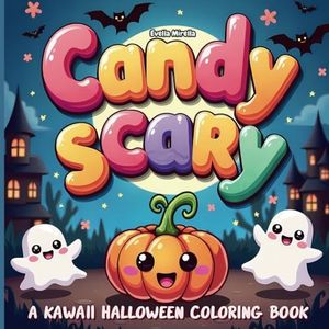 Candy Scary: A Kawaii Halloween Coloring Book | For Kids and Adults Featuring Adorable Halloween Characters in Sweet and Spooky Scenes